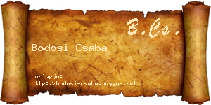 Bodosi Csaba névjegykártya